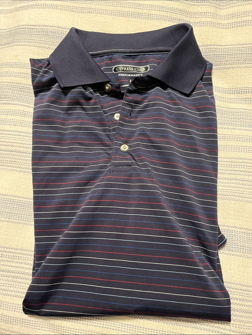 Performance/Golf Men’s Navy Striped Polo